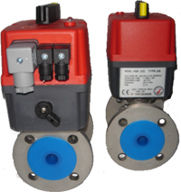 1 inch flg pn 16 ball valve j & j actuator